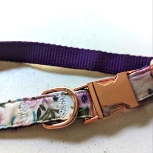 Floral Dog Collar Rose Gold 🐾🌸